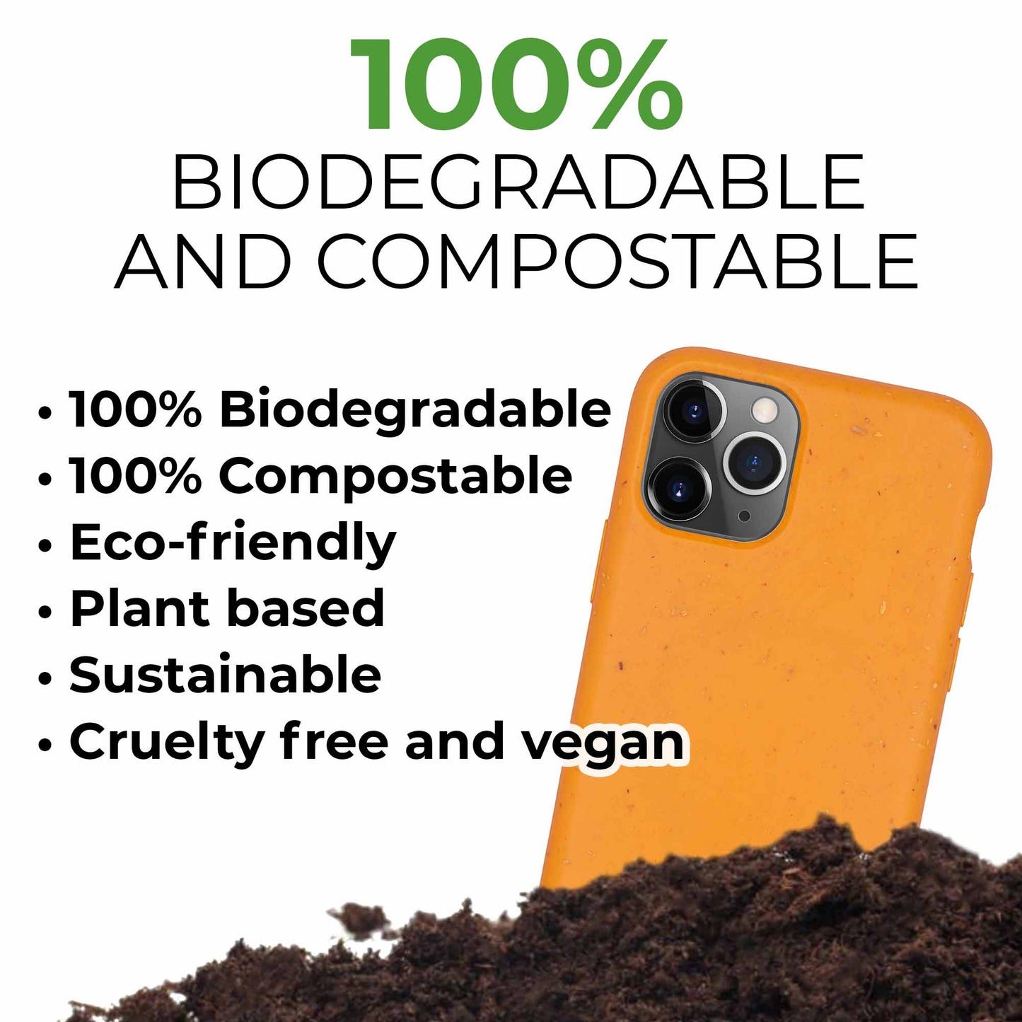 Biodegradable Personalized Phone Case - Orange